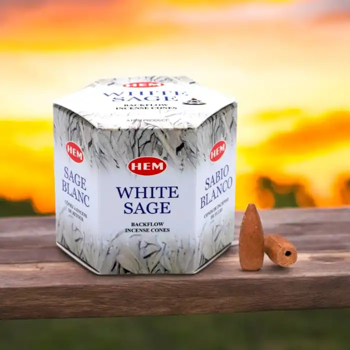 White Sage Geri Akış Tütsü Konisi - qsmell.com